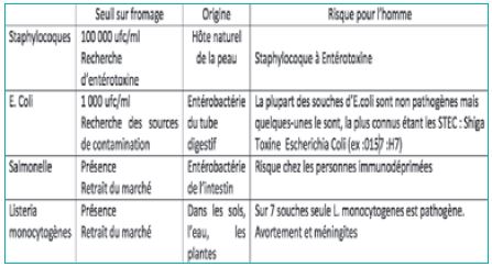 Zoom sur les 4 germes qui constituent la flore pathogène du lait ...